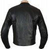 Steve McQueen Gulf Classic Le-Man Armoured Biker Black Leather Jacket